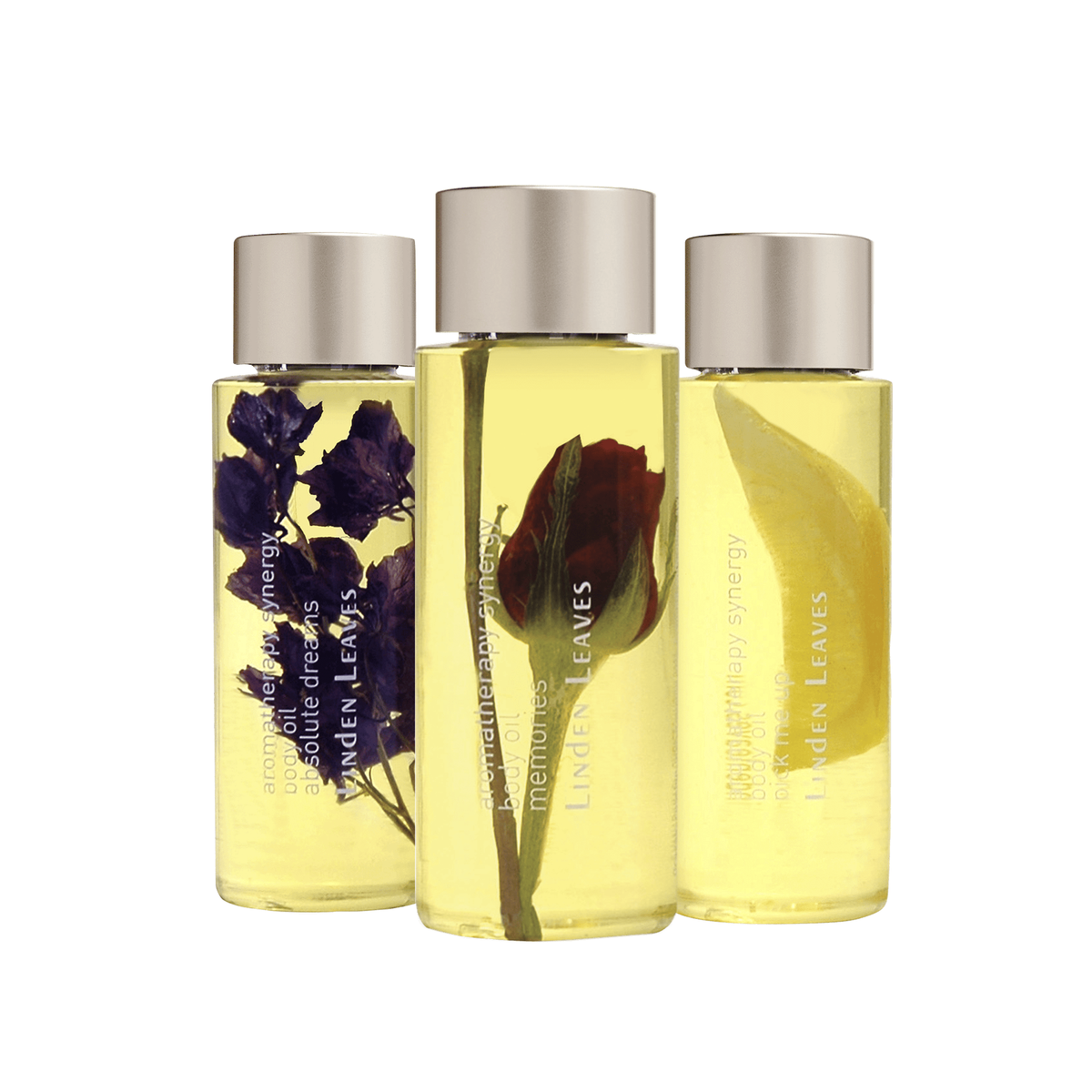 Body Oil Trio - Absolute Dreams, Memories, Pick Me Up | Linden Leaves