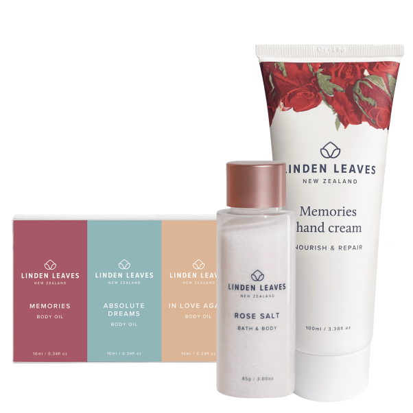 Body Oil Selection, Rose Salt & Memories Hand Cream